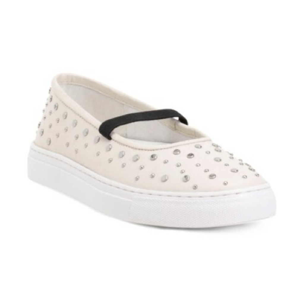 NIB- Seychelles Mood Child Ivory Studs Slip On Sneaker